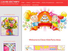 Tablet Screenshot of cleverkidsparty.com